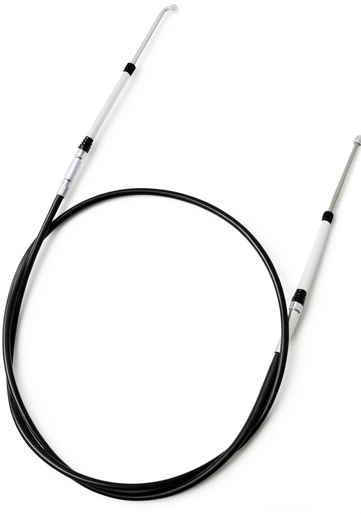 HTWORK shift cable installed in a vehicle engine bay