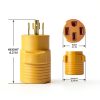 MECMO L14-30P to 14-50R Adapter 30A 125V 3750W-5