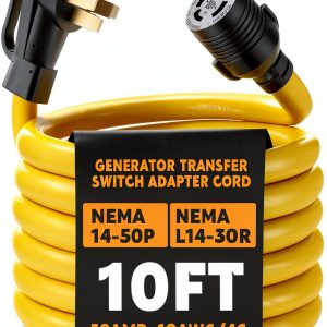 Kanayu 30A Generator Transfer Switch Cord Yellow-0