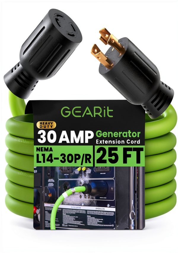 GEARit Generator Extension Cord Green 25 Feet-0