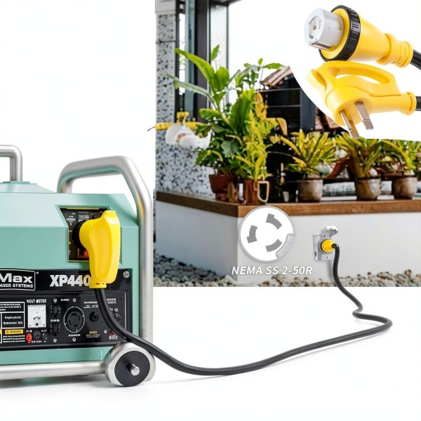 50 amp generator cord PlugSaf Yellow Weatherproof-1