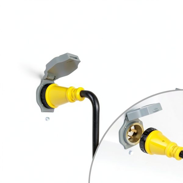 50 amp generator cord PlugSaf Yellow Weatherproof-2