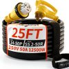 50 amp generator cord PlugSaf Yellow Weatherproof-0