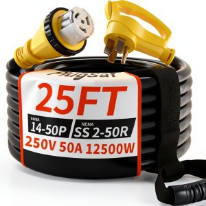 50 amp generator cord PlugSaf Yellow Weatherproof-0