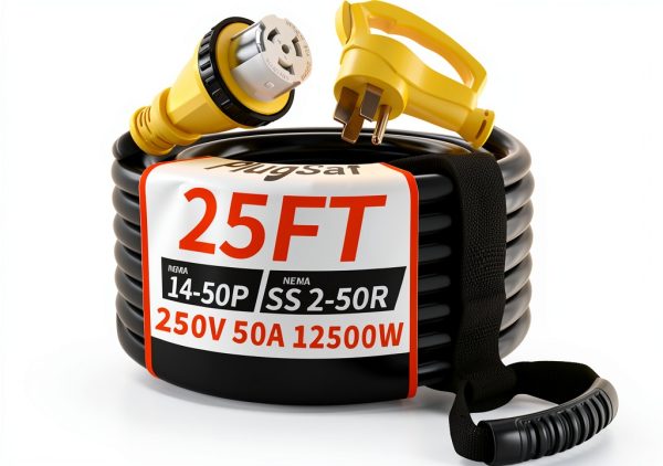 50 amp generator cord PlugSaf Yellow Weatherproof-0
