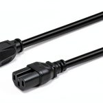 Monoprice IEC C15 Power Cord Black 6ft Generator-0
