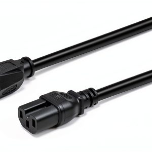 Monoprice IEC C15 Power Cord Black 6ft Generator-0