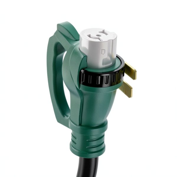 PlugSaf 50A Green Generator Extension Cord 15FT Heavy Duty-3