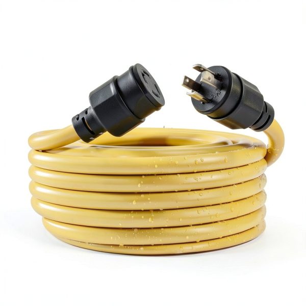 PlugSaf 50ft Yellow 4‑Prong Generator Cord L14‑30 PS‑50L14‑30-3