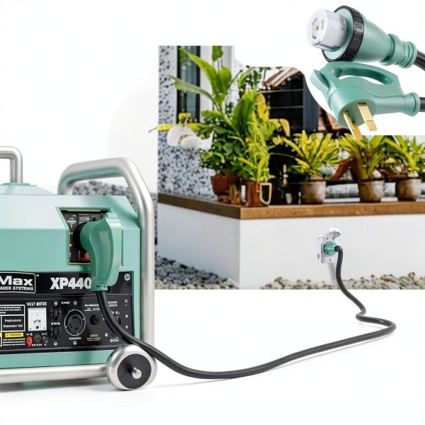 PlugSaf 50A Green Generator Extension Cord 15FT Heavy Duty-1