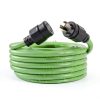 PlugSaf 30 Amp Generator Cord 10FT Green Weatherproof Twist-Lock-3