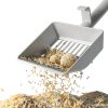 Large Cat Litter Scoop, Heavy-Duty Litter Scoop with Dual Sifting Holes for Fast & Fine Clumping, Kitty Litter Scooper with Long Handle & Easy-to-Hang Hook for Litter Box-2