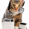 Heavy Duty Cat Litter Scoop with Holder by Epargnaro 12in Aluminum-1