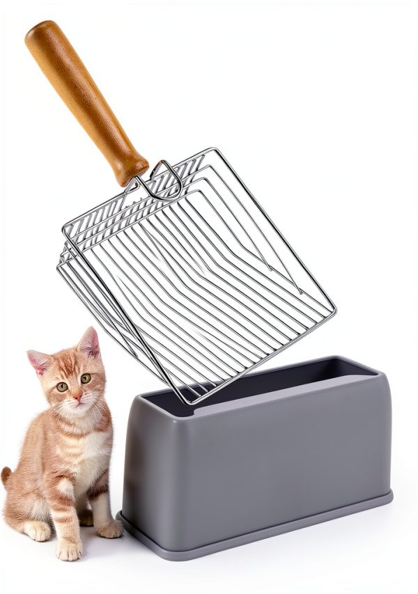 Cat Litter Scoop DHXYZZB Fast Sifting Non‑Stick Scoop Small Green-0