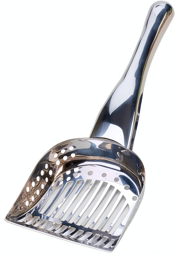 Stainless Steel Kitty Litter Scoop RSVP 4.75x2.5x11.25 Inch-0