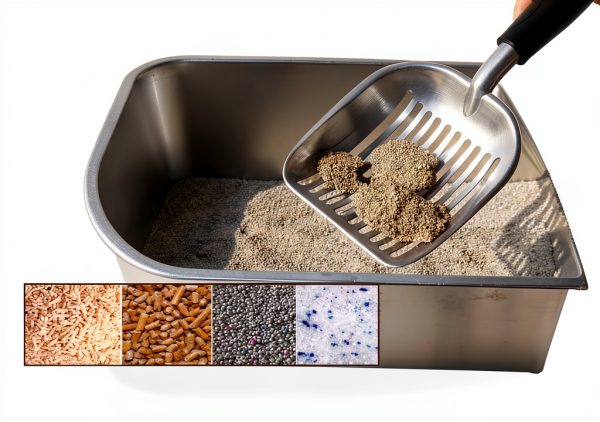 Heavy Duty Cat Litter Scoop with Holder by Epargnaro 12in Aluminum-3
