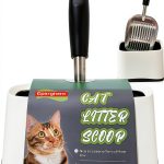 Heavy Duty Cat Litter Scoop with Holder by Epargnaro 12in Aluminum-0