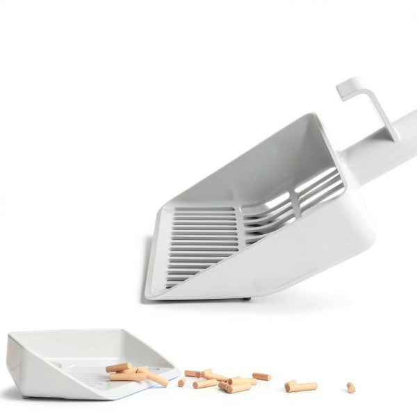 Large Cat Litter Scoop, Heavy-Duty Litter Scoop with Dual Sifting Holes for Fast & Fine Clumping, Kitty Litter Scooper with Long Handle & Easy-to-Hang Hook for Litter Box-4