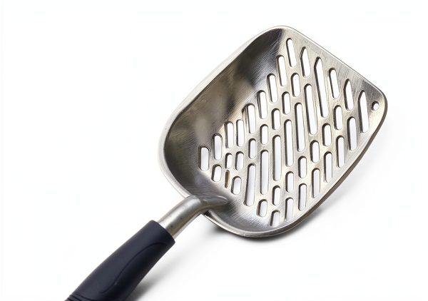 SunGrow Cat Litter Scoop Grey Ergonomic Metal Reduces Wrist Strain-1