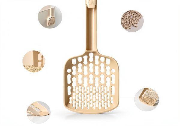 Lady N - Infinity Cat Litter Scoop: Easy Sifting with 8-Shaped Hole Design for Tofu Cat Litter and Clay Litter, Durable ABS Plastic Litter Scoop-2