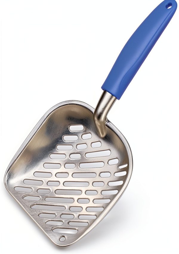SunGrow Cat Litter Scoop Grey Ergonomic Metal Reduces Wrist Strain-0