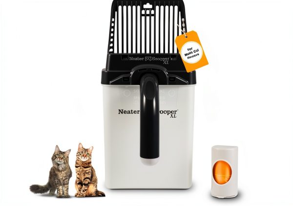 Neater Pet Brands Neater Scooper XL Cat Litter Scoop, 15 Refill Bags – Extra-Large Capacity Mess-Free Cat Litter Scooper with Bag for Large & Multiple Cats, Spill-Proof Litter Box Scooper with Holder-0