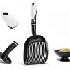 Cat Litter Scoop iPrimio Metal Deep Shovel, Teflon Coated, Black Long-4