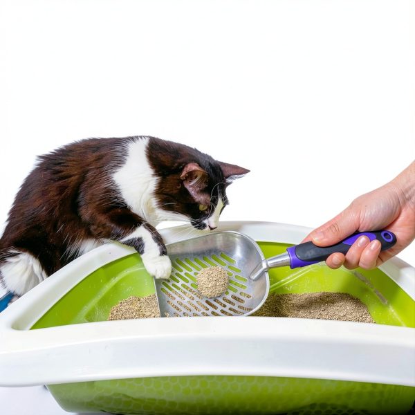 Cat Litter Scoop Apidgrowth Metal Long Handle Mesh Shovel Purple L-5