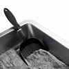 Cat Litter Scoop iPrimio Metal Deep Shovel, Teflon Coated, Black Long-6