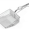 All Metal Litter Scoop QUALIALL Jumbo Steel Cat Scooper with Holder-0