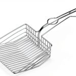 All Metal Litter Scoop QUALIALL Jumbo Steel Cat Scooper with Holder-0