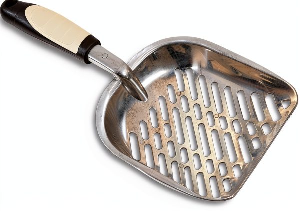 Petmate Metal Cat/Kitty Litter Scoop, Deep Shovel, Premium Non-Stick Large Scooper with Non-Slip Handle & Curved Design for Maximum Coverage-4