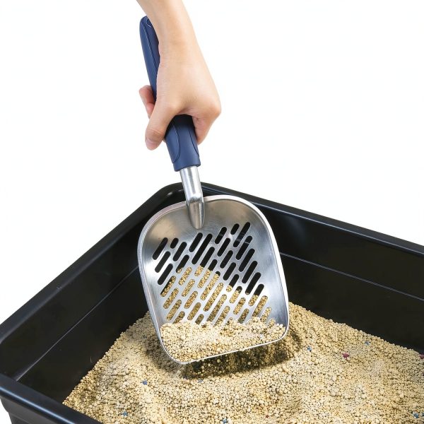 WePet Cat Litter Scoop Aluminum Alloy Deep Shovel with Blue Handle-4