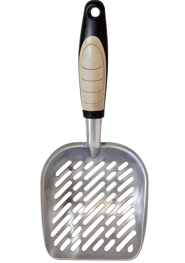 Petmate Metal Cat/Kitty Litter Scoop, Deep Shovel, Premium Non-Stick Large Scooper with Non-Slip Handle & Curved Design for Maximum Coverage-3