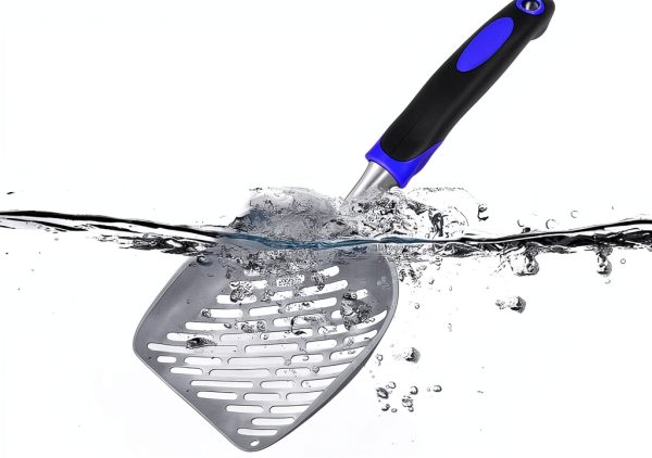 Cat Litter Scoop Apidgrowth Metal Long Handle Mesh Shovel Purple L-4