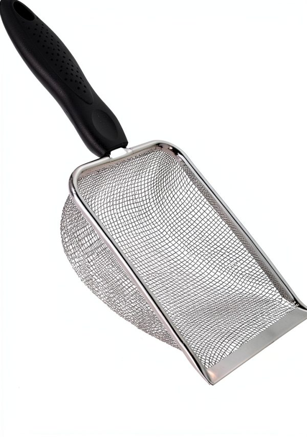 SunGrow Reptile Sand Scoop Stainless Steel Non Slip Handle 11×4×2 in-0