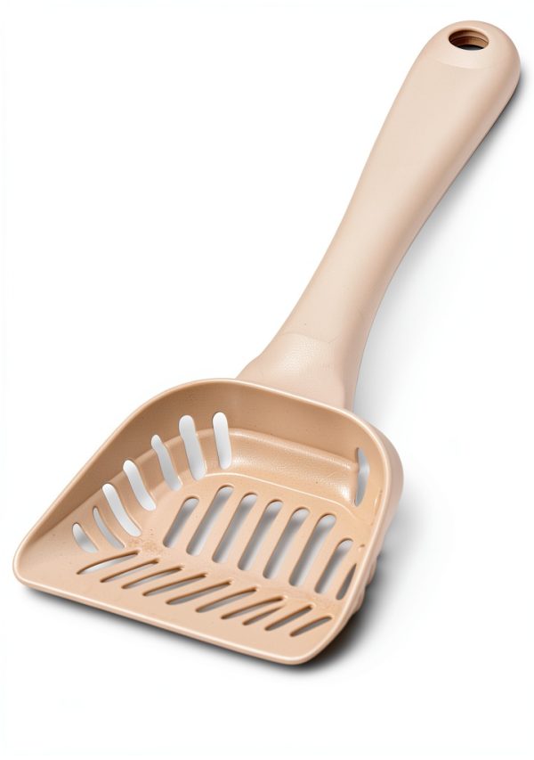 Petmate Litter Scoop for Cats, Large Size, Bleached Linen-0
