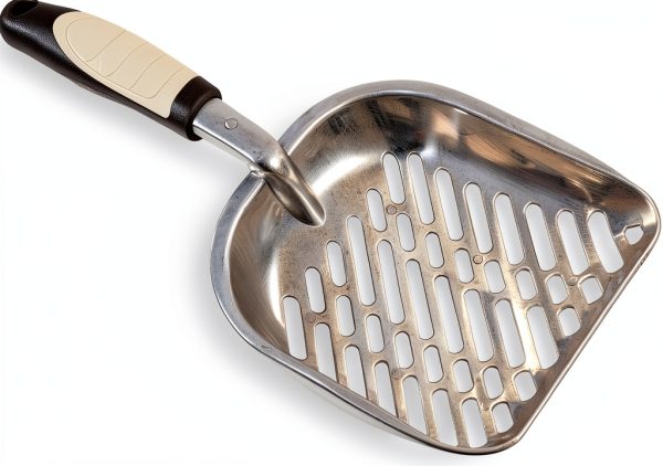 Petmate Metal Cat/Kitty Litter Scoop, Deep Shovel, Premium Non-Stick Large Scooper with Non-Slip Handle & Curved Design for Maximum Coverage-0