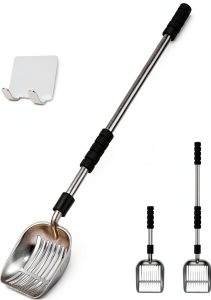 Cat Litter Scoop Depets Scooper with Deep Shovel Adjustable Handle-0