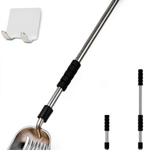 Cat Litter Scoop Depets Scooper with Deep Shovel Adjustable Handle-0