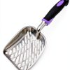 Cat Litter Scoop Apidgrowth Metal Long Handle Mesh Shovel Purple L-1