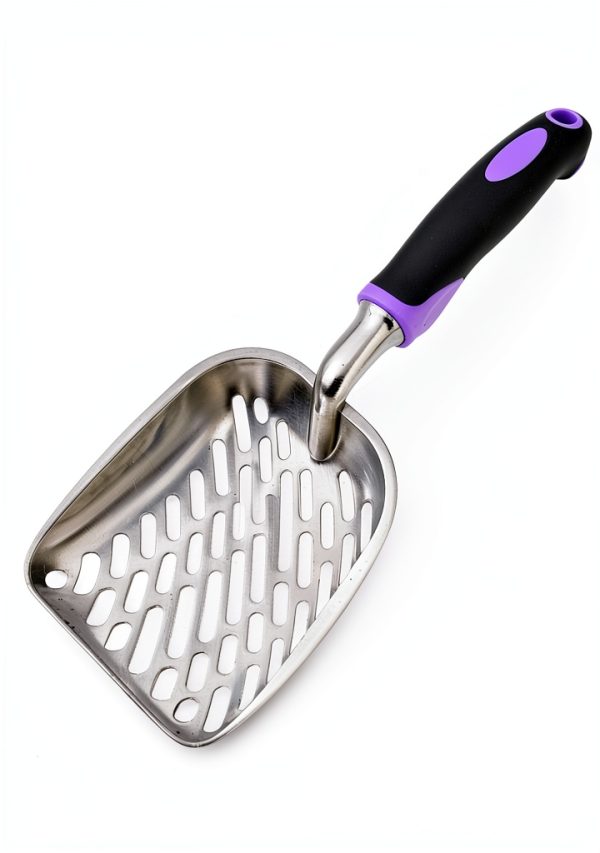 Cat Litter Scoop Apidgrowth Metal Long Handle Mesh Shovel Purple L-1