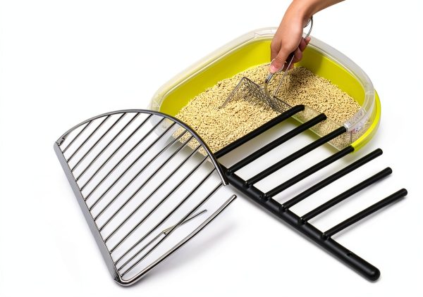 All Metal Litter Scoop QUALIALL Jumbo Steel Cat Scooper with Holder-1